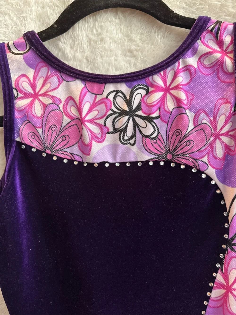 GK Elite Girls Gymnastic Leotard Shiny w/Rhinestones